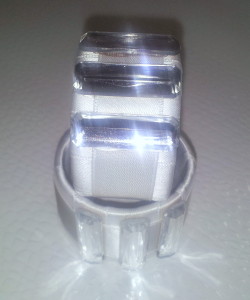 Serviettenringe silber m.Straß / napkin rings silver with rhinestones
