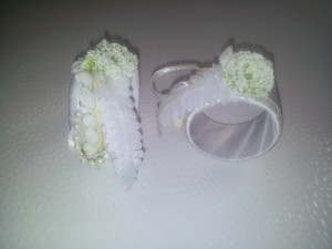 Serviettenringe weiße Perle / napkin rings white pearl