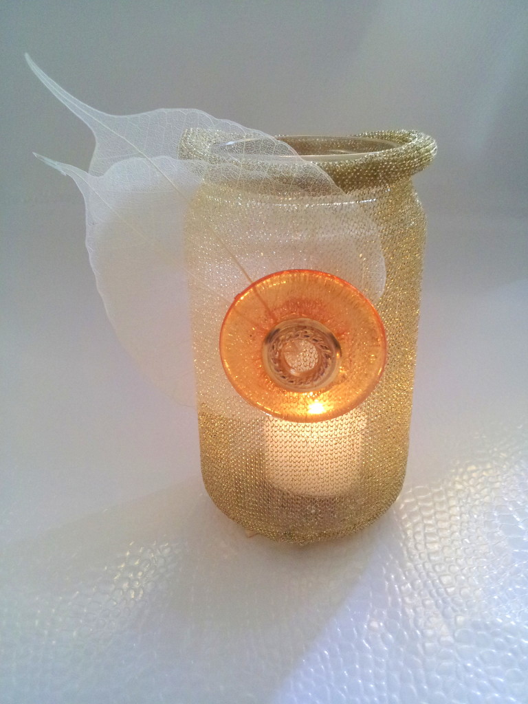 beleuchtet - Glas m.Lurexband
