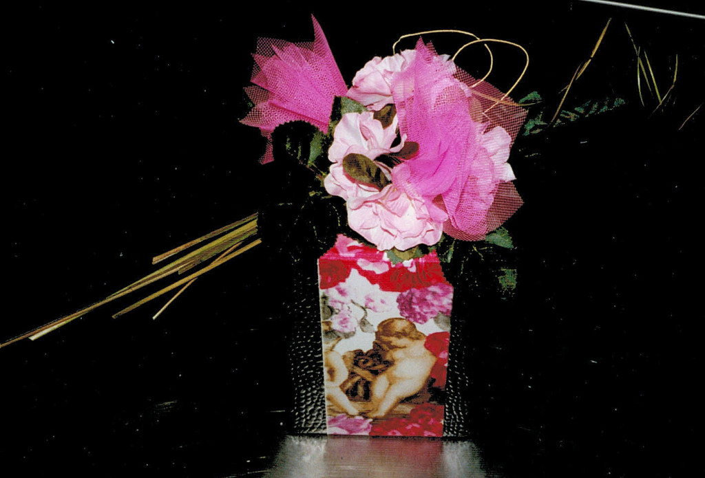 opulent tulle, flowers, twigs & angel ribbon