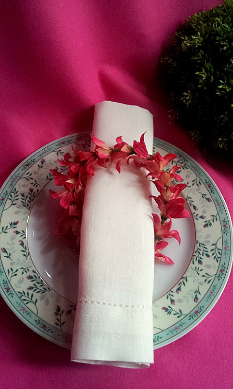 napkin decor pink spring