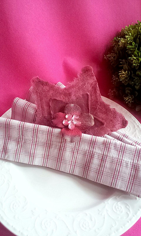 napkin deco star and flowers 1